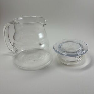 Vintage Bodum Mouth-Blown Glass Coffee Pitcher w Lid and Handle Hot & Cold 20 oz